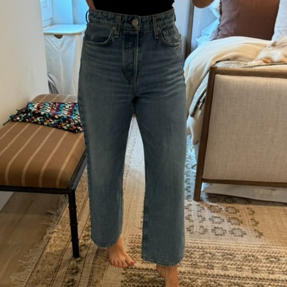 Rag & Bone Maya High Rise Ankle Wide Leg Jean